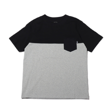 THE NORTH FACE S/S 2 TONE POCKET TEE BLACK/MIX GRAY NT32062画像