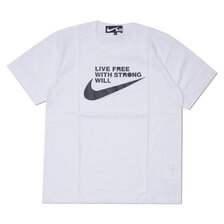 BLACK COMME des GARCONS &times; NIKE LIVE FREE TEE WHITE画像