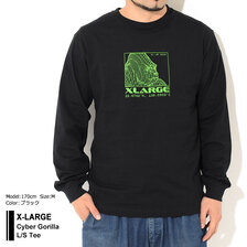 X-LARGE Cyber Gorilla L/S Tee 101211011024画像