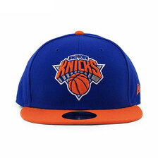 NEW ERA NEW YORK KNICKS SNAPBACK CAP BLUE ORANGE NR70353528画像