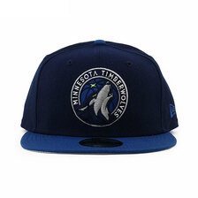 NEW ERA MINNESOTA TIMBERWOLVES 9FIFTY SNAPBACK CAP NAVY BLUE NE70387911画像