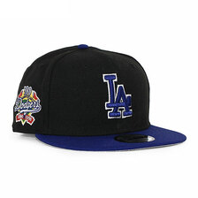 NEW ERA LOS ANGELES DODGERS 9FIFTY SNAPBACK CAP BLACK PURPLE KL70588060画像