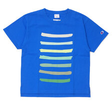 RHC Ron Herman &times; Champion Rainbow Crewneck Tee BLUE画像