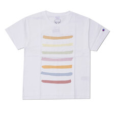 RHC Ron Herman &times; Champion Rainbow Crewneck Tee WHITE画像