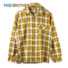 FIVE BROTHER LIGHT FLANNEL L/S ONEUP SHIRTS OMBRE MUSTARD 152101画像