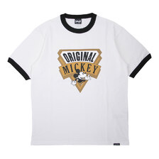 Schott DISNEY T-SHIRT ORIGINAL MICKEY BLACK RINGER 3113101画像