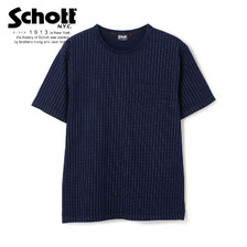Schott SS INDIGO WABASH T-SHIRT 3113110画像