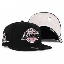 NEW ERA LOS ANGELES LAKERS BANDANA BOTTOM 9FIFTY SNAPBACK CAP BLACK HL12731415画像