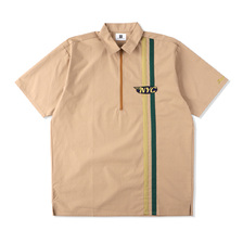 THUMPERS TEAM HALF ZIP SHIRT CREAM TH1A93-CRM画像