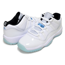 NIKE AIR JORDAN 11 RETRO LOW (GS) LEGEND BLUE white/legend blue-white-black 528896-117画像