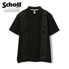 Schott PINST SPIDER EMB LINE POLO SHIRT 3113092画像