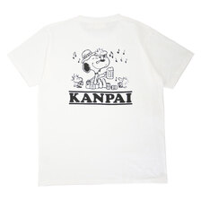 grn outdoor &times; PEANUTS SNOOPY SS TEE KANPAI WHITE GO1144R-001画像