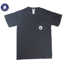 POST OVERALLS 3005 PIGMENT DYED COTTON JERSEY ESS POCKET TEE charcoal x white画像