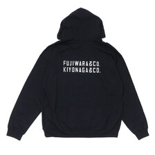 KIYONAGA&CO. &times; FUJIWARA&CO. BACK DOUBLE LOGO HOODIE画像
