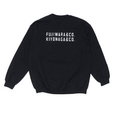 KIYONAGA&CO. &times; FUJIWARA&CO. BACK DOUBLE LOGO CREWNECK SWEAT画像