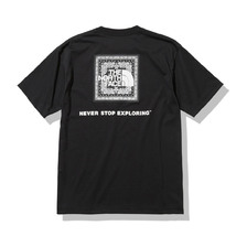 THE NORTH FACE S/S BANDANA SQUARE LOGO TEE BLACK NT32108画像