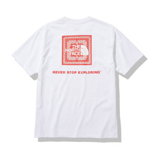 THE NORTH FACE S/S BANDANA SQUARE LOGO TEE WHITE NT32108画像