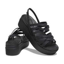 crocs Crocs Brooklyn Strappy Low Wedge W Black 206751-001画像