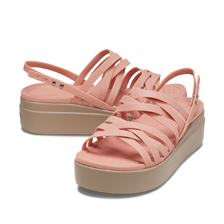 crocs Crocs Brooklyn Strappy Low Wedge W Pale Blush 206751-6RL画像
