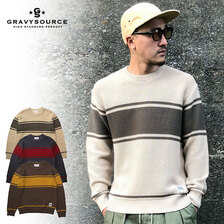 GRAVYSOURCE BORDER KNIT GS21-AKN01画像