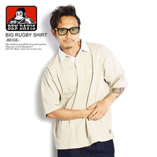 BEN DAVIS BIG RUGBY SHIRT -BEIGE- I-1580021画像