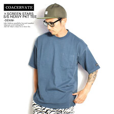 SCREEN STARS &times; COACERVATE S/S HEAVY PKT TEE -DENIM-画像