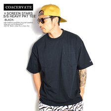 SCREEN STARS &times; COACERVATE S/S HEAVY PKT TEE -BLACK-画像