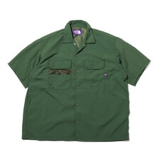 THE NORTH FACE PURPLE LABEL Lounge Field H/S Shirt Olive Green NT3116N画像