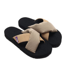 THE NORTH FACE PURPLE LABEL Lounge Nuptse Sandal Beige NF5100N画像
