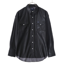 Wrangler SYNTHETIC LEATHER 127MW OVERSIZE SHIRTS WI1323画像