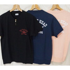 THE FLAT HEAD FN-HSZ-002 HALF ZIP SWEAT SHIRT - FLYING WHEEL画像