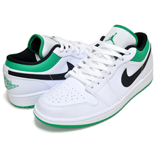 NIKE AIR JORDAN 1 LOW white/stadium green-black 553558-129画像