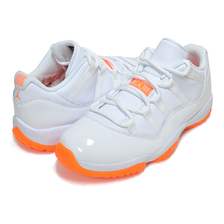NIKE WMNS AIR JORDAN 11 RETRO LOW white/bright citrus AH7860-139画像