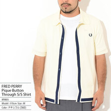 FRED PERRY Pique Button Through S/S Shirt M9805画像