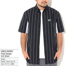 FRED PERRY Fine Stripe S/S Shirt M1667画像