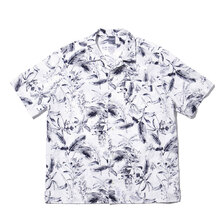 APPLEBUM Botanical S/S Aloha Shirt WHITE NAVY画像