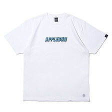 APPLEBUM Neon Logo Tee WHITE BLUE画像