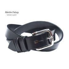 MARTIN FAIZEY M.F.SADDLERY 1 INCH WEST END BUCKLE SIZE STAMPED BELT black(nickel)画像