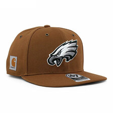 '47 Brand &times; Carhartt PHILADELPHIA EAGLES STRAPBACK CAP BROWN FX-SCARC24DUS-BW画像
