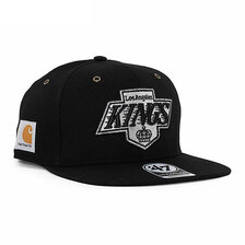 '47 Brand &times; Carhartt LOS ANGELES KINGS SNAPBACK CAP BLACK HVC-KMORE08DUP-BK88画像