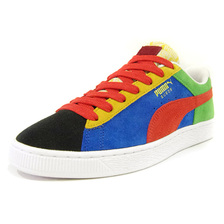 PUMA SUEDE CLASSIC ICONIX PUMA BLACK/HIGH RISK RED/PUMA ROYAL/KELLY GREEN 381773-01画像