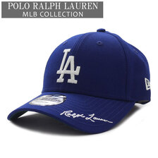 POLO RALPH LAUREN × NEW ERA LOS ANGELES DODGERS 49FORTY CAP DARK ROYAL BLUE画像
