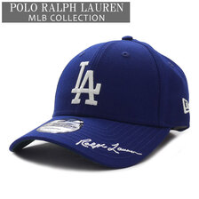 POLO RALPH LAUREN &times; NEW ERA LOS ANGELES DODGERS 49FORTY CAP DARK ROYAL BLUE画像