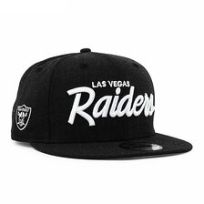 NEW ERA LAS VEGAS RAIDERS 9FIFTY SNAPBACK CAP HEATHER BLACK HL44282画像