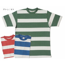 WAREHOUSE Lot 4089 半袖3&times;2インチボーダーT画像