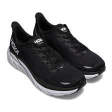 HOKA ONE ONE CLIFTON 8 BLACK/WHITE 1119393-BWHT画像