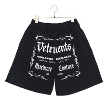 VETEMENTS BLACK LABEL LOGO SHORTS UA52TR400画像