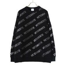 VETEMENTS GLITTER MONOGRAM KNITTED JUMPER UA52KN650画像