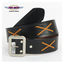 TOYS McCOY CROSS STITCHED LEATHER BELT "JOHNNY THE WILD ONE" TMA2107画像