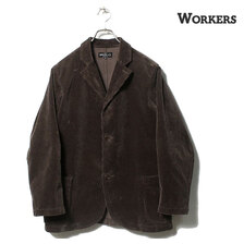 Workers Lounge Jacket Relax, Dark Brown Corduroy画像